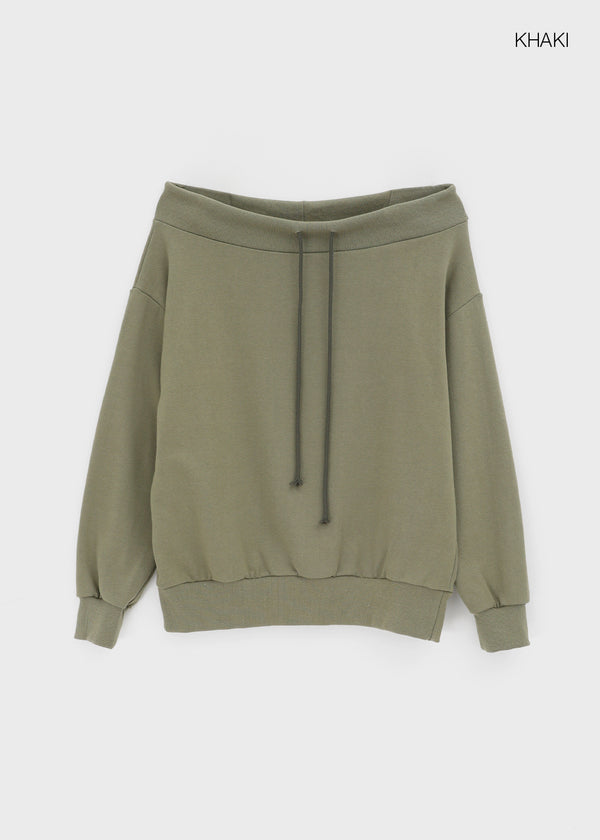 Lecha Strap Off-shoulder Man-to-man