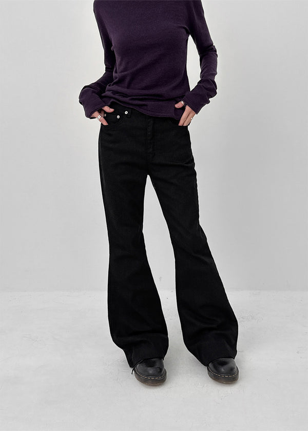 Klung Back Pocket Bootcut Cotton Pants