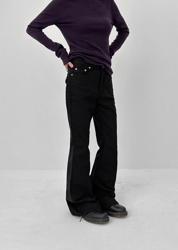 Klung Back Pocket Bootcut Cotton Pants