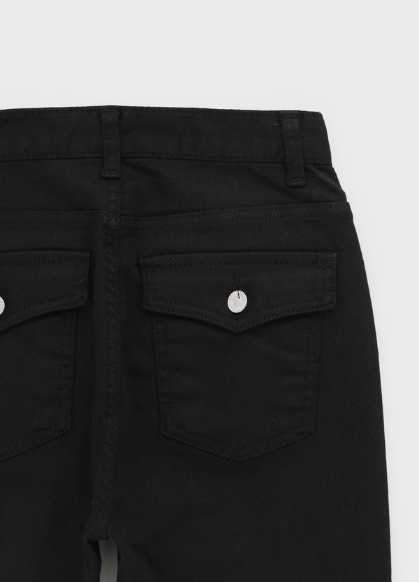 Klung Back Pocket Bootcut Cotton Pants