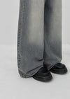 Oladi Washed Wide Bootcut Denim Pants