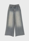 Oladi Washed Wide Bootcut Denim Pants