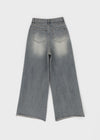 Oladi Washed Wide Bootcut Denim Pants