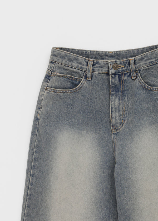 Oladi Washed Wide Bootcut Denim Pants