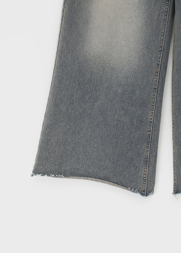 Oladi Washed Wide Bootcut Denim Pants