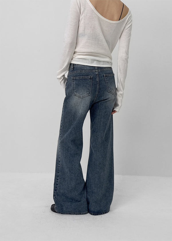 James Wide Bootcut Denim Pants
