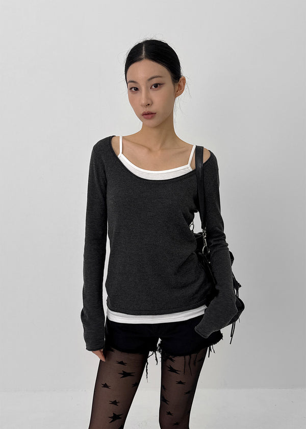 Kva Low-waist Cutting Cotton Shorts