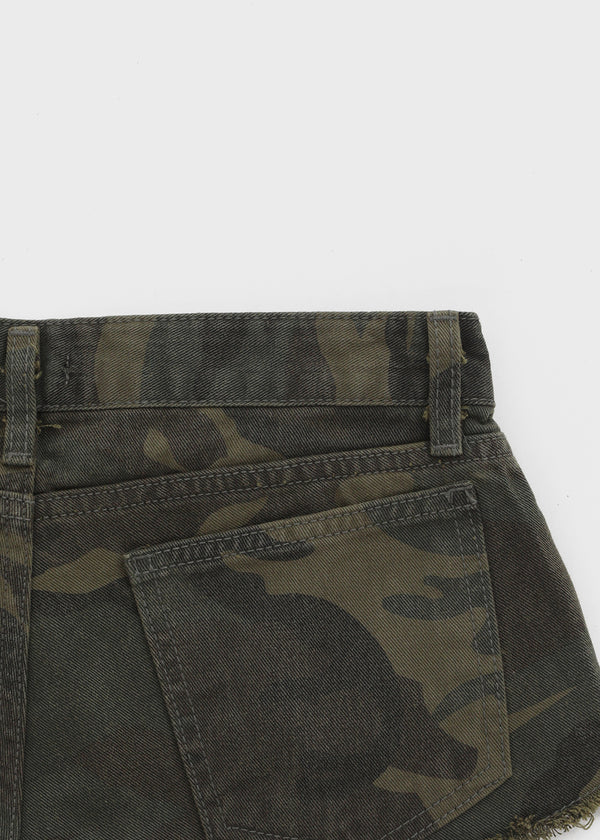 Kva Low-waist Cutting Cotton Shorts