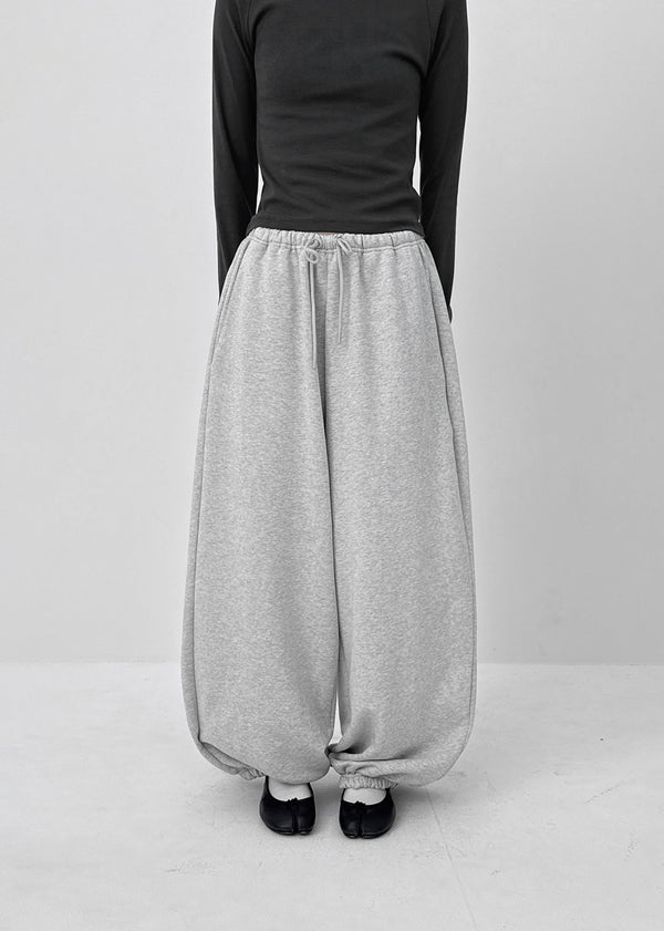 (UNISEX) Furry Overfit Jogger Banding Pants