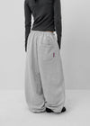 (UNISEX) Furry Overfit Jogger Banding Pants