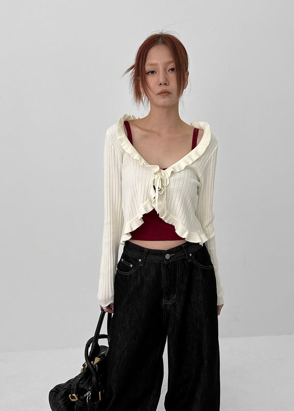 Toten Wave Strap Knit Cardigan