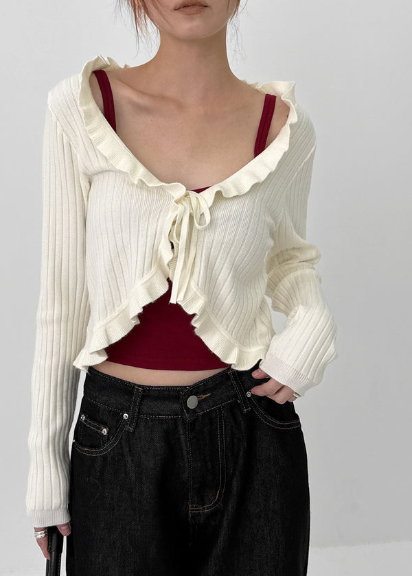 Toten Wave Strap Knit Cardigan