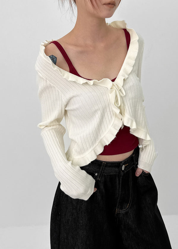 Toten Wave Strap Knit Cardigan