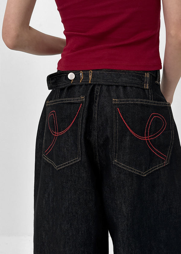 Kelube Bijo Raw Wide Denim Pants