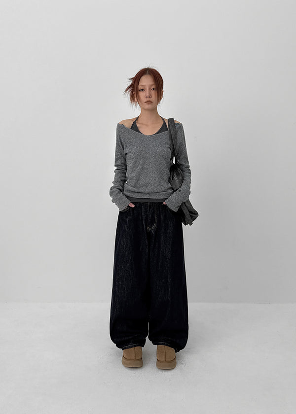 Kelube Bijo Raw Wide Denim Pants