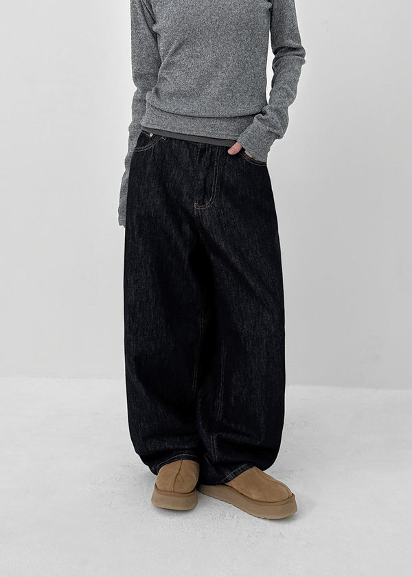 Kelube Bijo Raw Wide Denim Pants