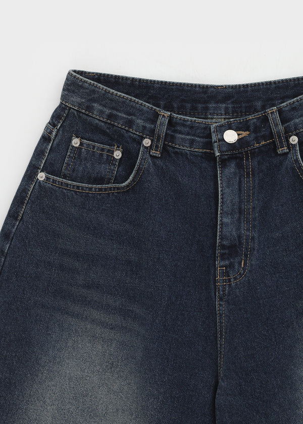 Deanjoy Washed Bermuda Denim Pants