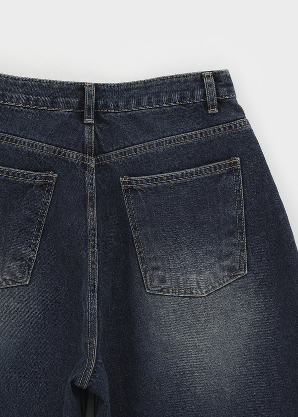 Deanjoy Washed Bermuda Denim Pants