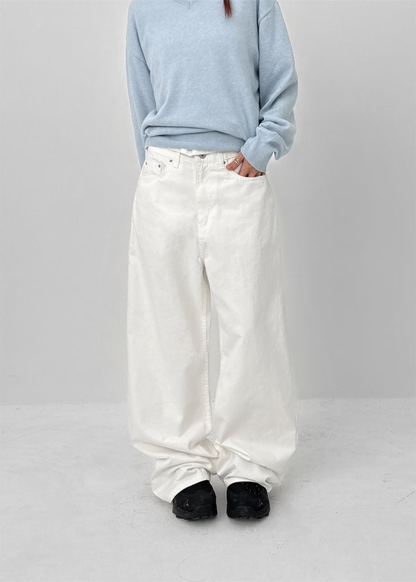 Potency Basic Wide Cotton Pants