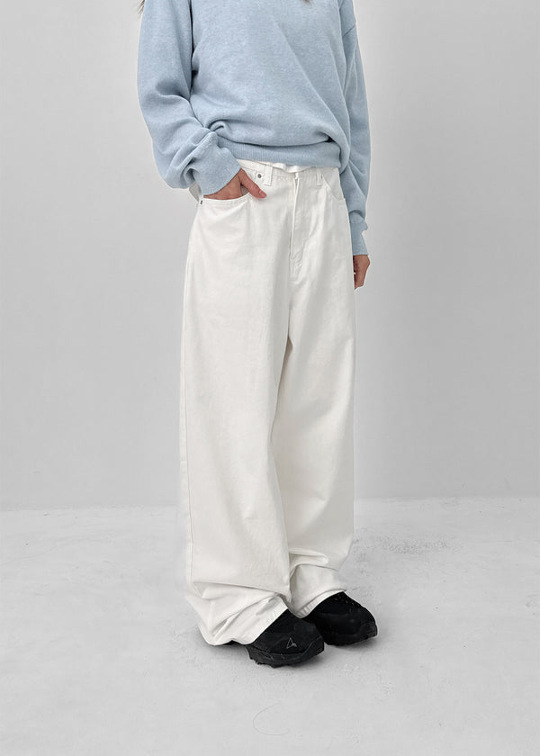 Potency Basic Wide Cotton Pants