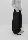 Bigging Stripe Non-fade Raw Wide Denim Pants