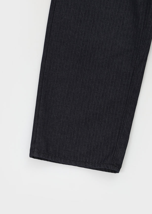 Bigging Stripe Non-fade Raw Wide Denim Pants