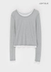 Suki Layered Tencel Long Sleeve T-shirt (30% Wool)