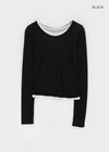 Suki Layered Tencel Long Sleeve T-shirt (30% Wool)