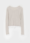 Suki Layered Tencel Long Sleeve T-shirt (30% Wool)