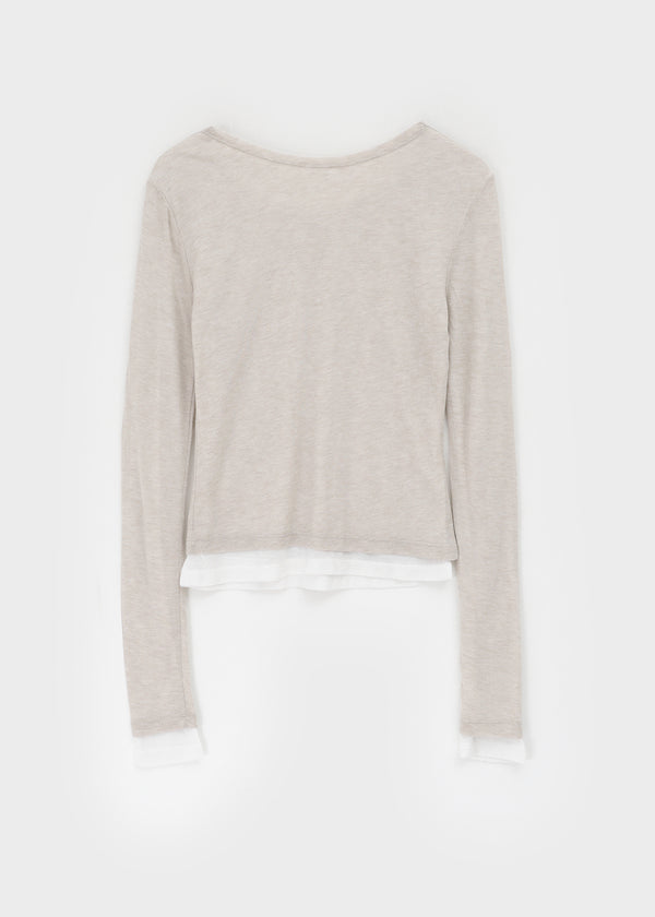 Suki Layered Tencel Long Sleeve T-shirt (30% Wool)