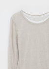 Suki Layered Tencel Long Sleeve T-shirt (30% Wool)