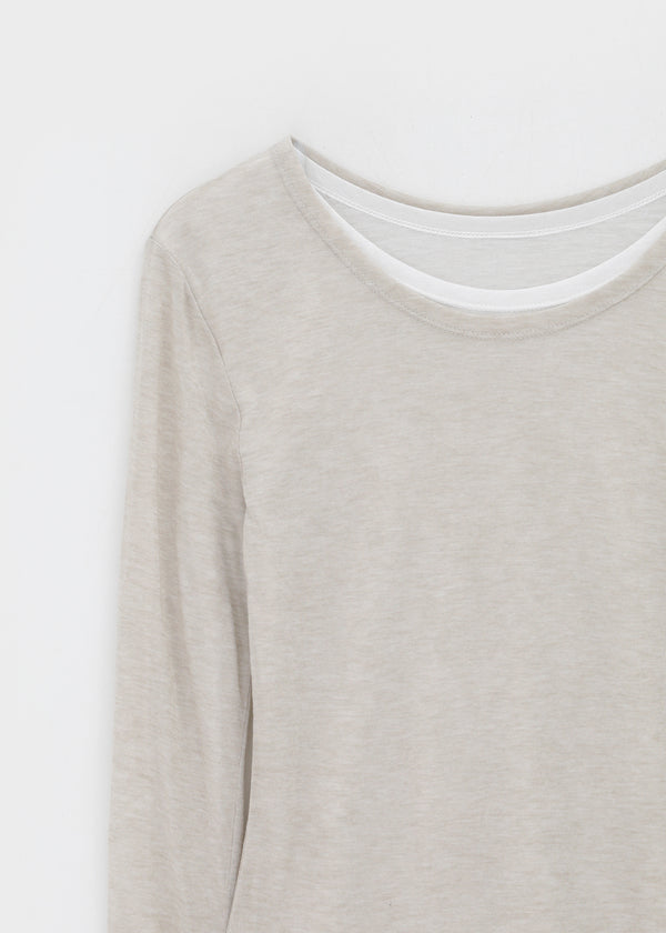 Suki Layered Tencel Long Sleeve T-shirt (30% Wool)
