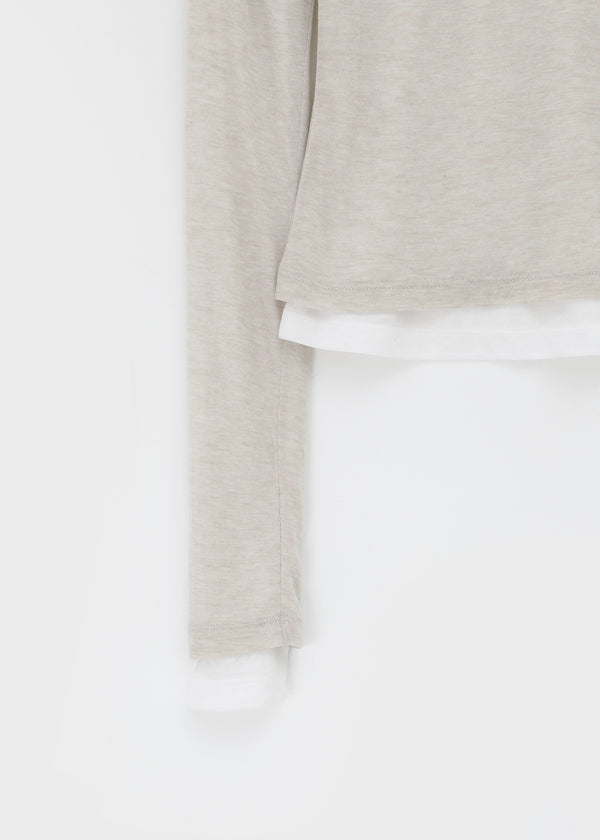 Suki Layered Tencel Long Sleeve T-shirt (30% Wool)