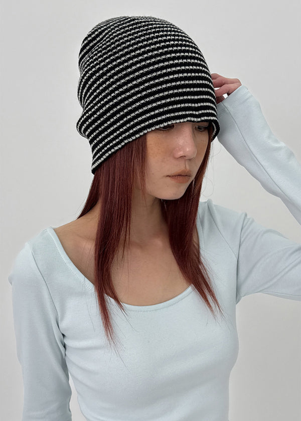 Isola Striped Knit Beanie