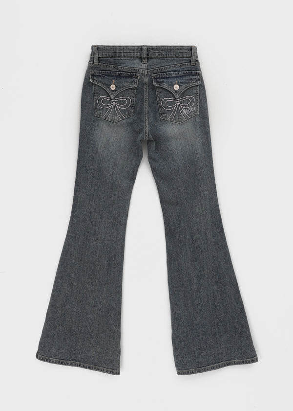 Tios Ribbon Bootcut Denim Pants