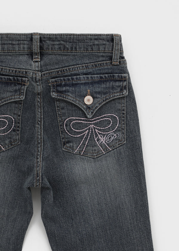 Tios Ribbon Bootcut Denim Pants