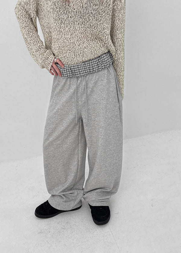 Otto Patch Check Color Block Banding Pants