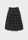 Enmic Banding Check Midi Skirt