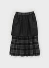 Enmic Banding Check Midi Skirt