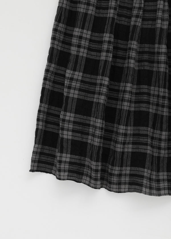 Enmic Banding Check Midi Skirt