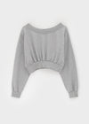 Eldito Off-shoulder Crop Man-to-man