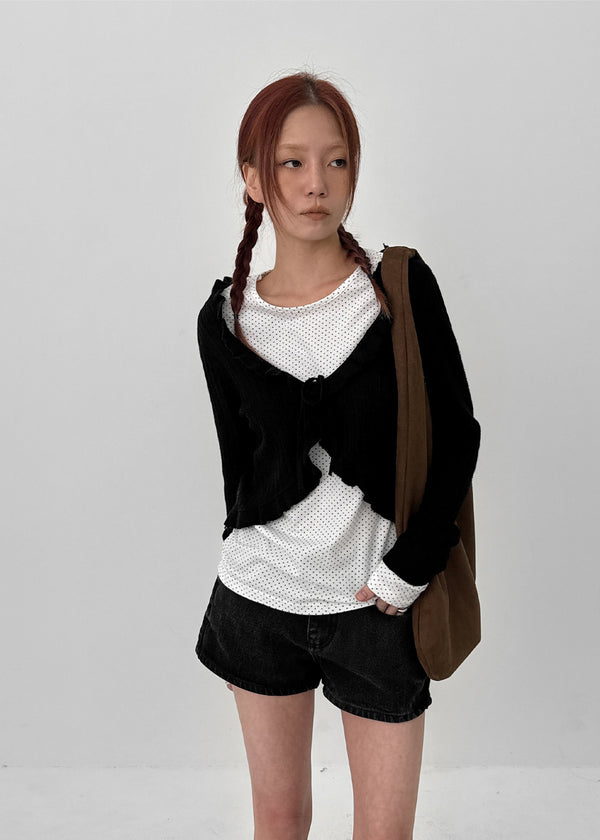 Toten Wave Strap Knit Cardigan