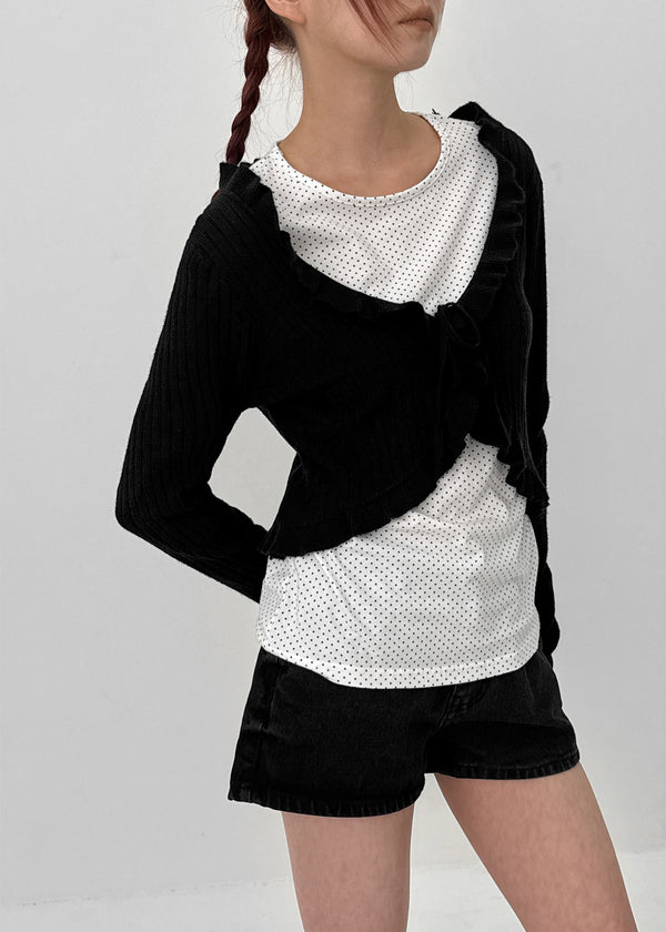 Toten Wave Strap Knit Cardigan