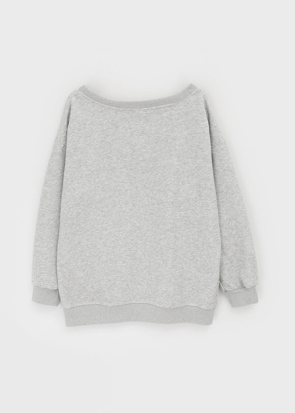 Kinya Printing Off-shoulder Man-to-man