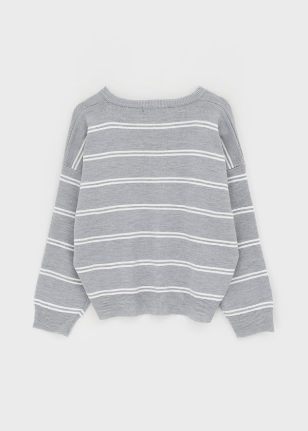Tinda Stripe V-neck Knit