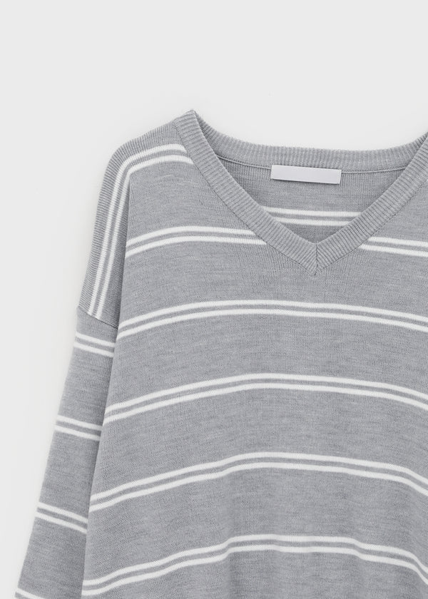 Tinda Stripe V-neck Knit