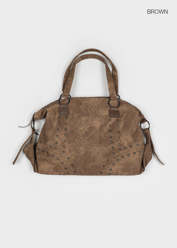 Beekman Studded Vintage Leather Shoulder Bag