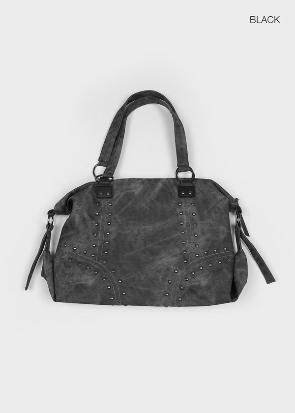 Beekman Studded Vintage Leather Shoulder Bag