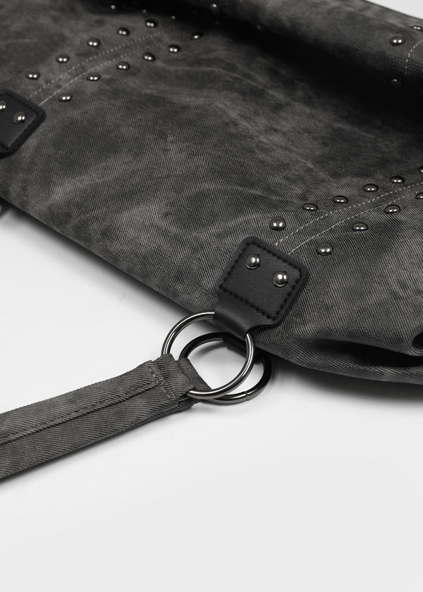 Beekman Studded Vintage Leather Shoulder Bag