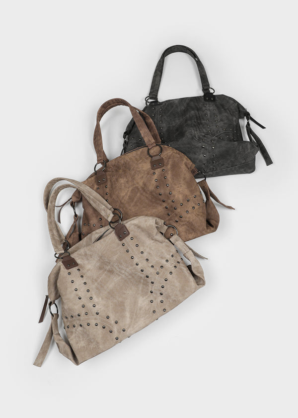 Beekman Studded Vintage Leather Shoulder Bag